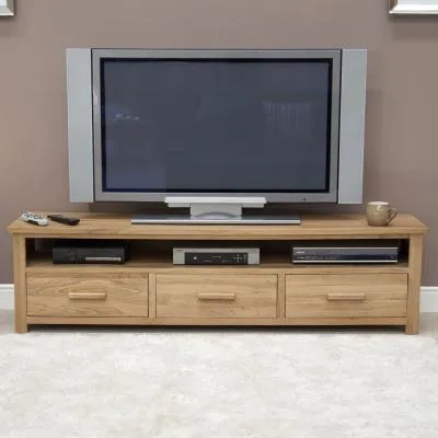 Mobel Oak Large TV Unit - Oak