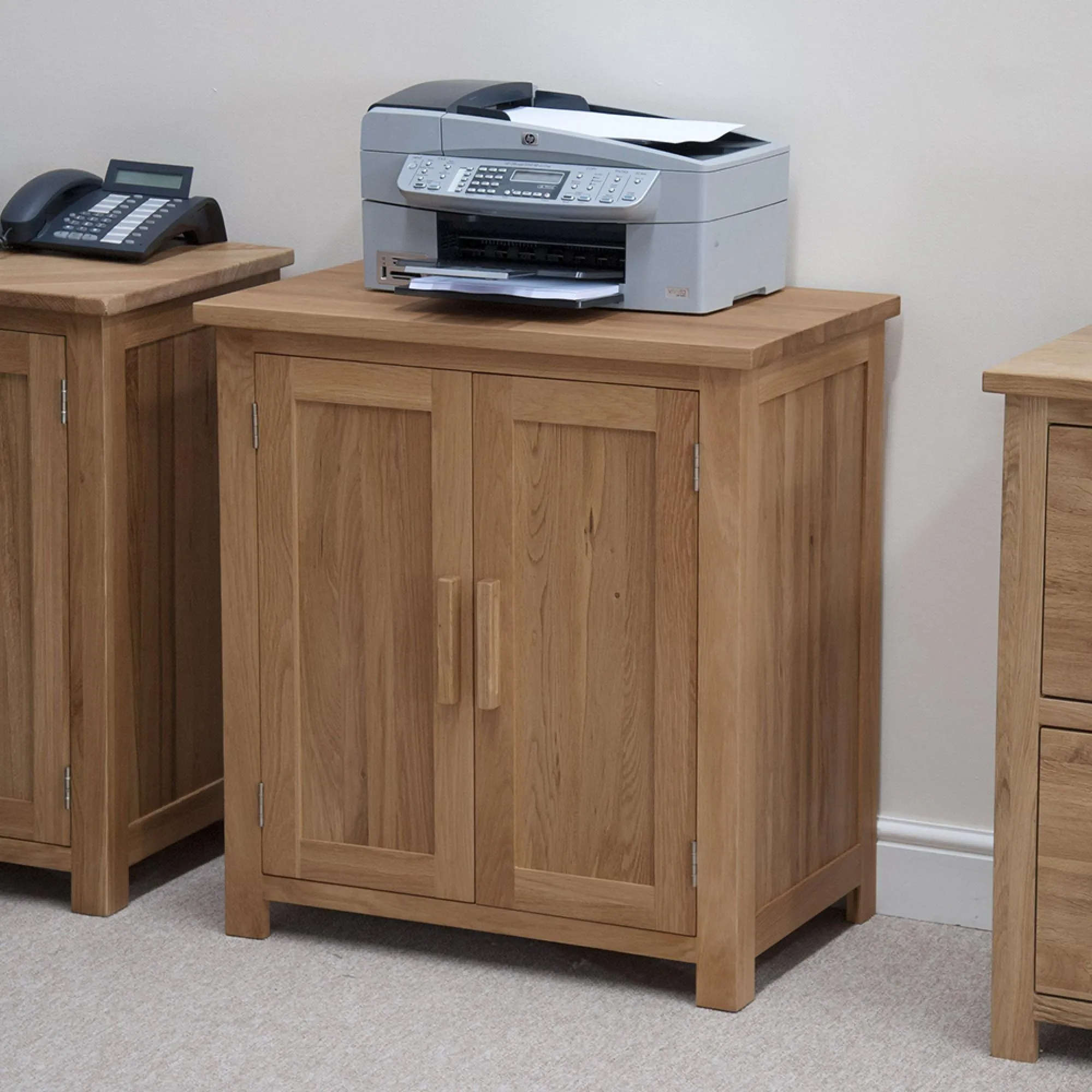 Mobel Oak Printer Cabinet - Lacquered