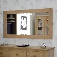Mobel Oak Rectangular Wall Mirror - Lacquered