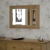 Mobel Oak Rectangular Wall Mirror - Lacquered