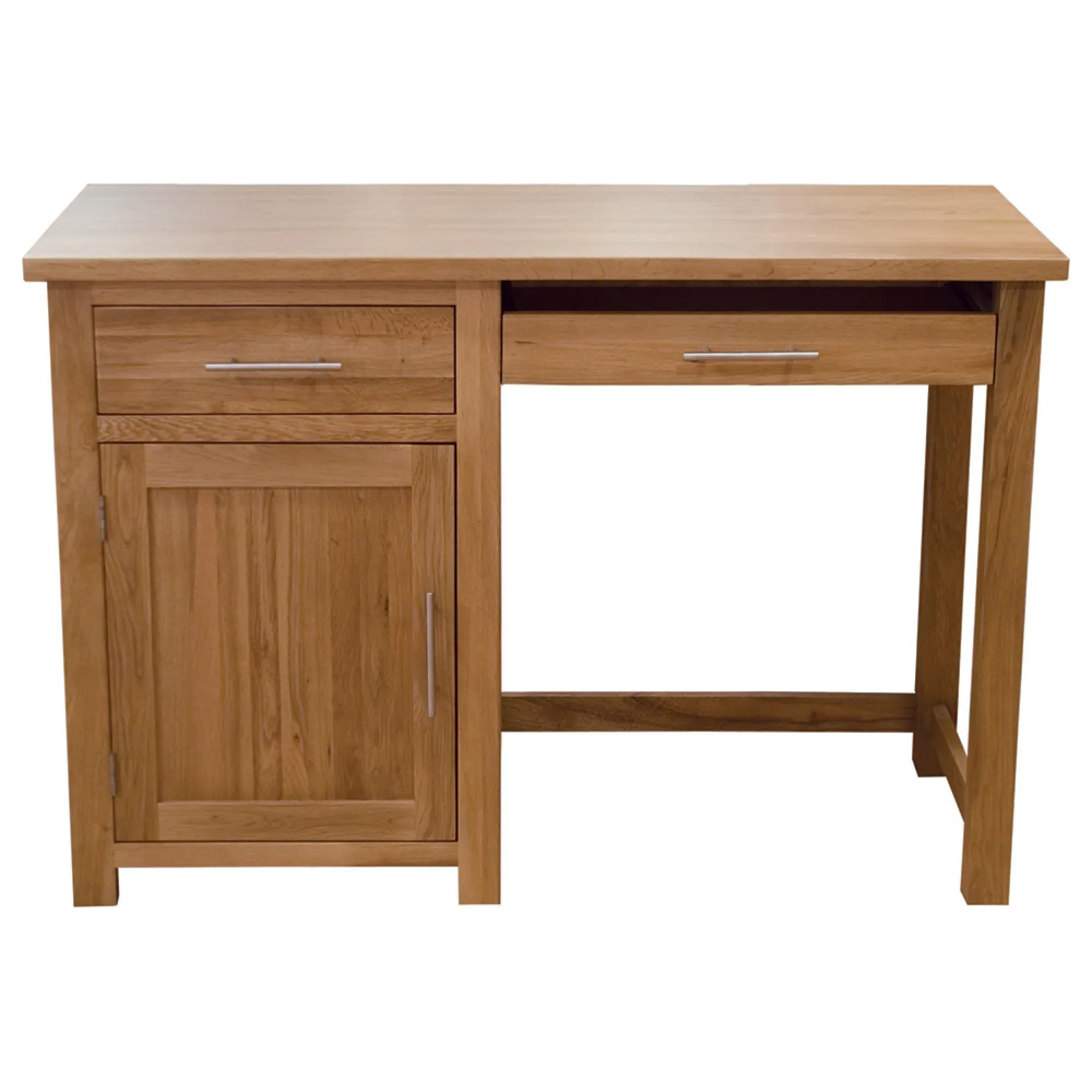 Mobel Oak Single Pedestal Computer Desk - Lacquered