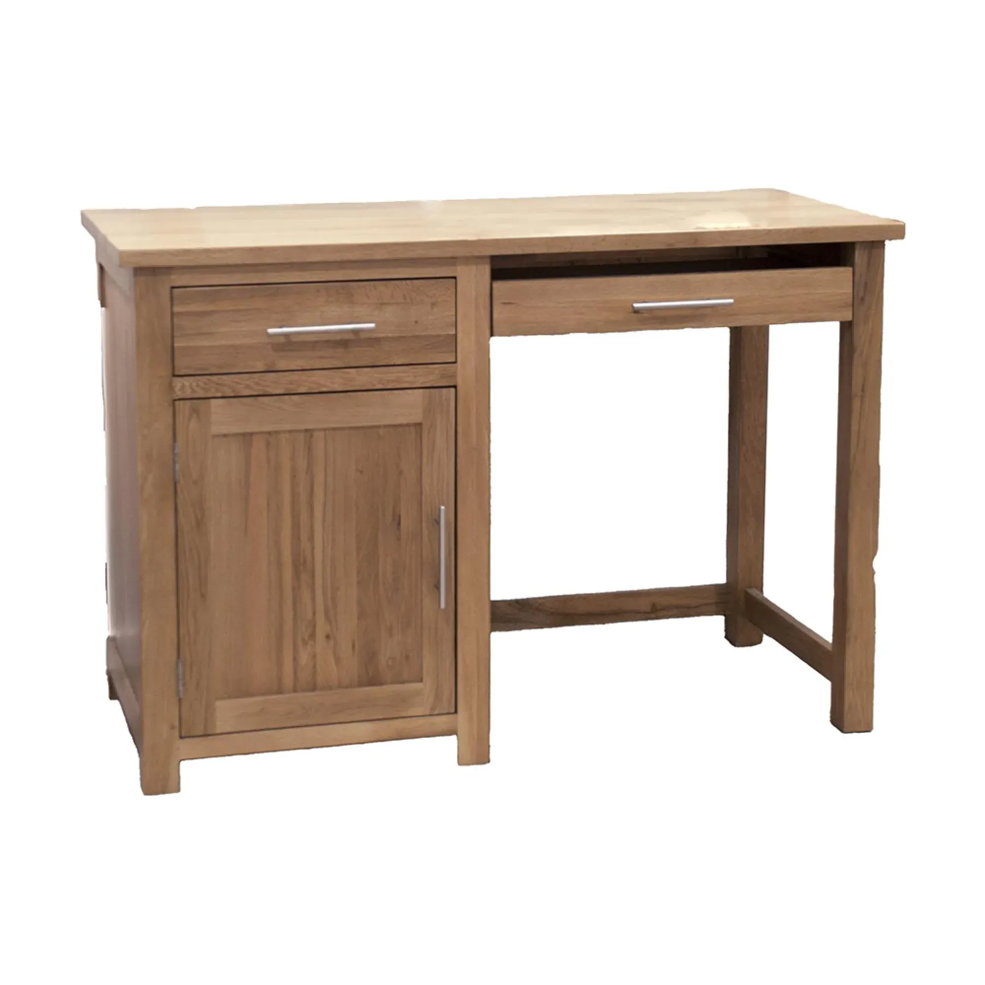 Mobel Oak Single Pedestal Computer Desk - Lacquered