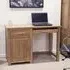Mobel Oak Single Pedestal Computer Desk - Lacquered