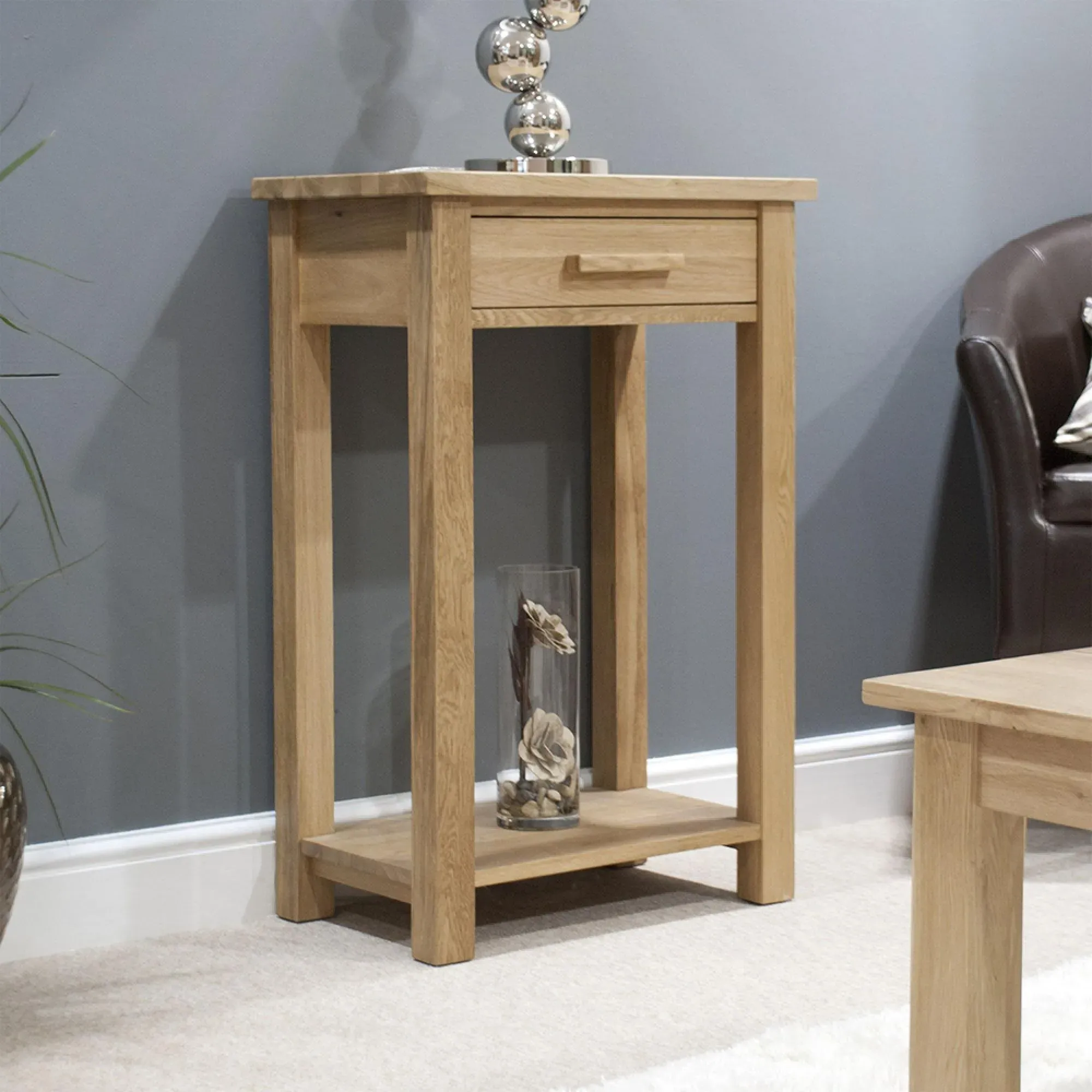 Mobel Oak Small Console Table - Lacquered
