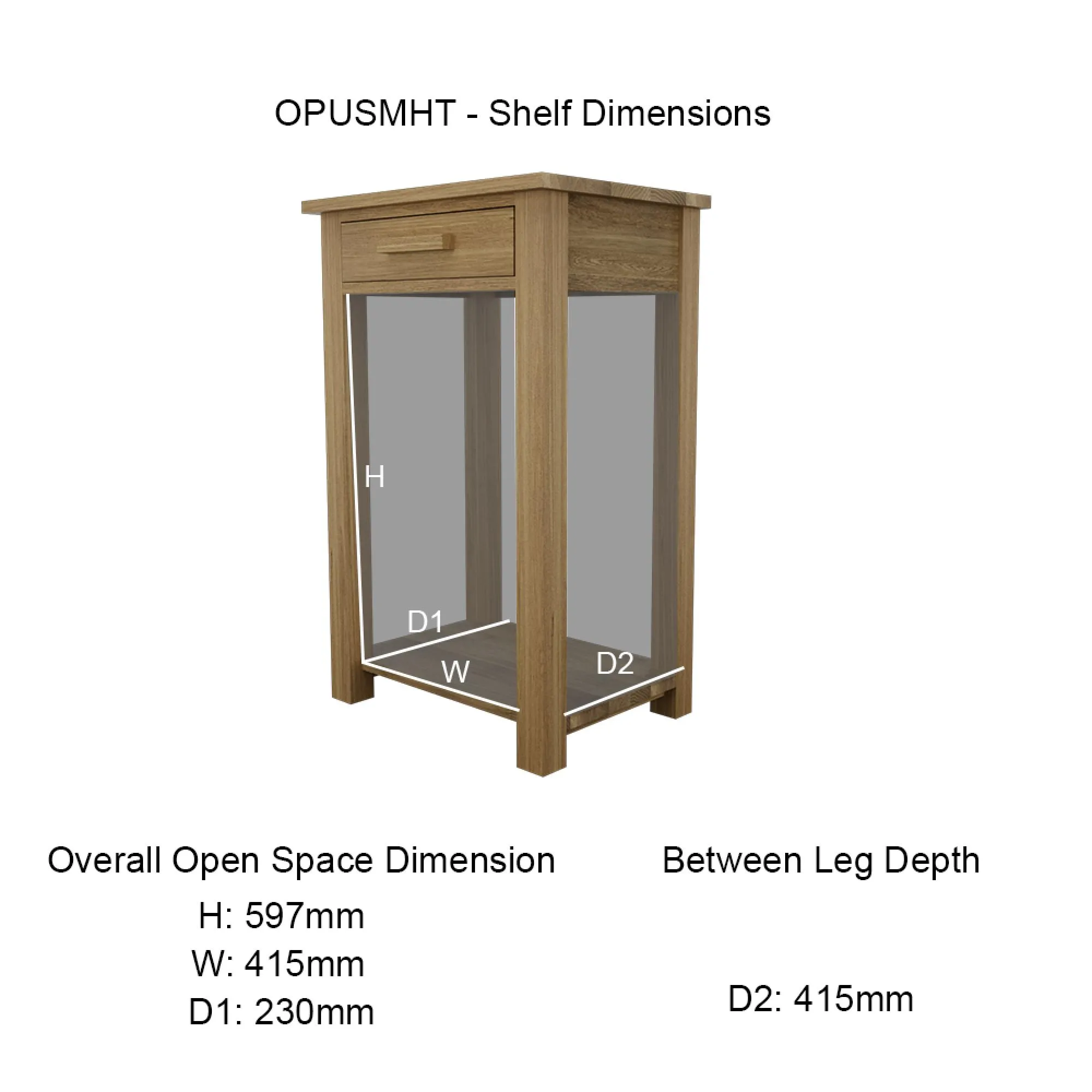 Mobel Oak Small Console Table - Lacquered