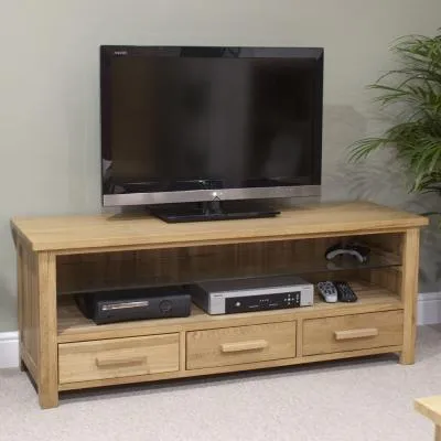 Mobel Oak Small TV Unit - Oak
