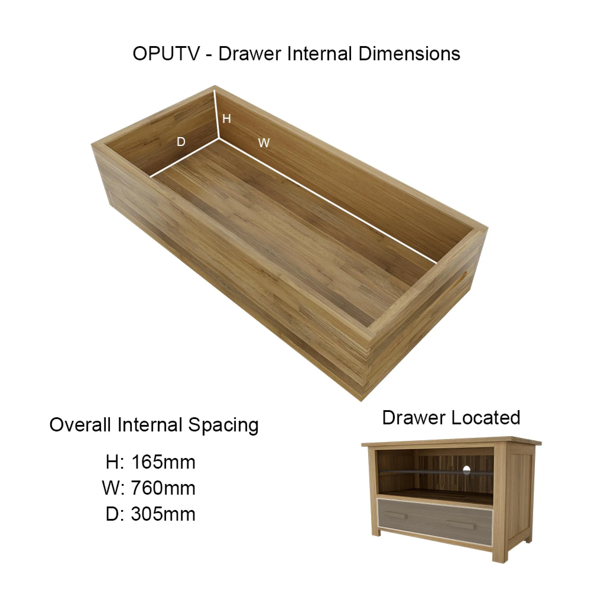 Mobel Oak TV Cabinet - Lacquered
