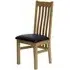 Nathan Oak Dining Chair - Dark Brown, Leather