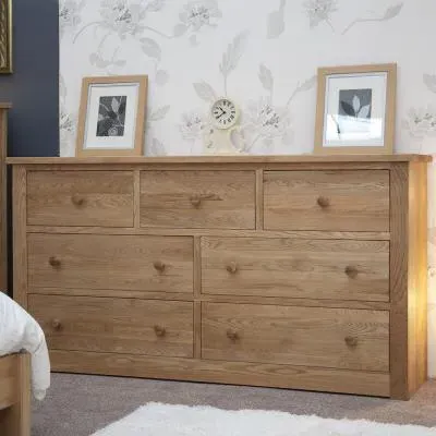 Oakley 4+3 Drawer Deep Chest - Oak image