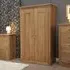 Oakley Oak 2 Door Wardrobe - Lacquered