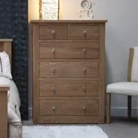 Oakley Oak 4+2 Drawer Chest - Lacquered