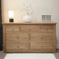 Oakley Oak 4+3 Drawer Chest - Lacquered