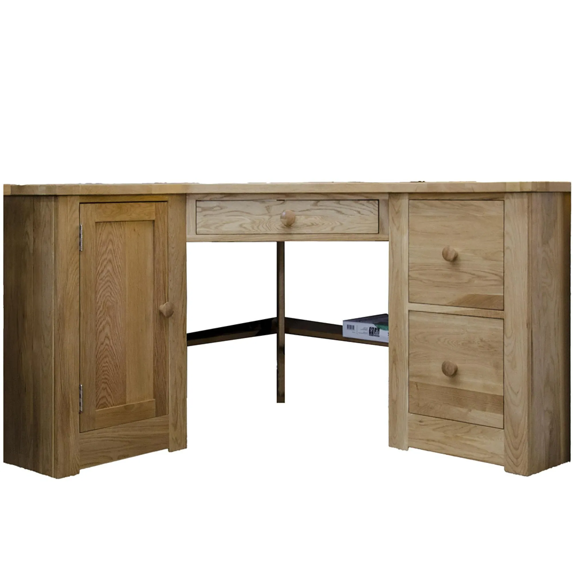 Oakley Oak Corner Computer Desk - Lacquered