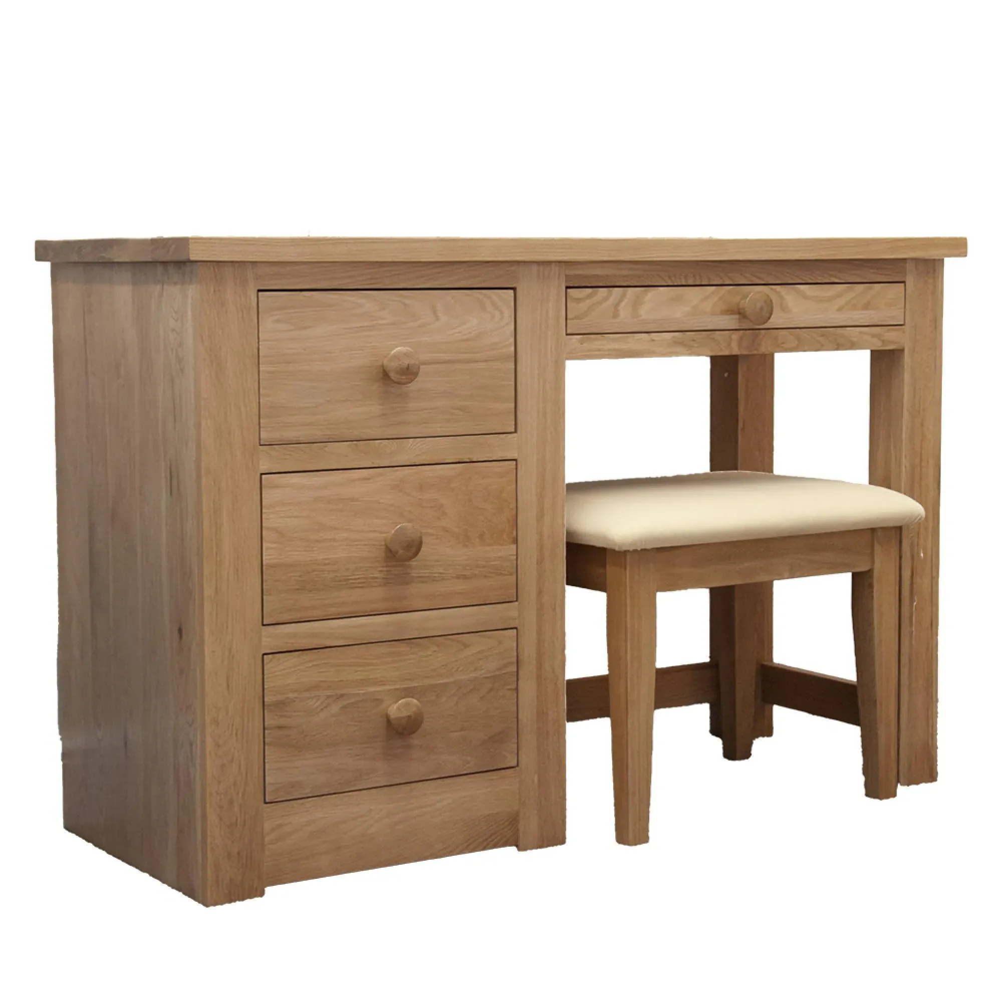 Oakley Oak Dressing Table with Stool - Lacquered