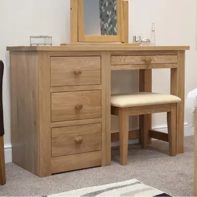 Oakley Oak Dressing Table with Stool - Lacquered image
