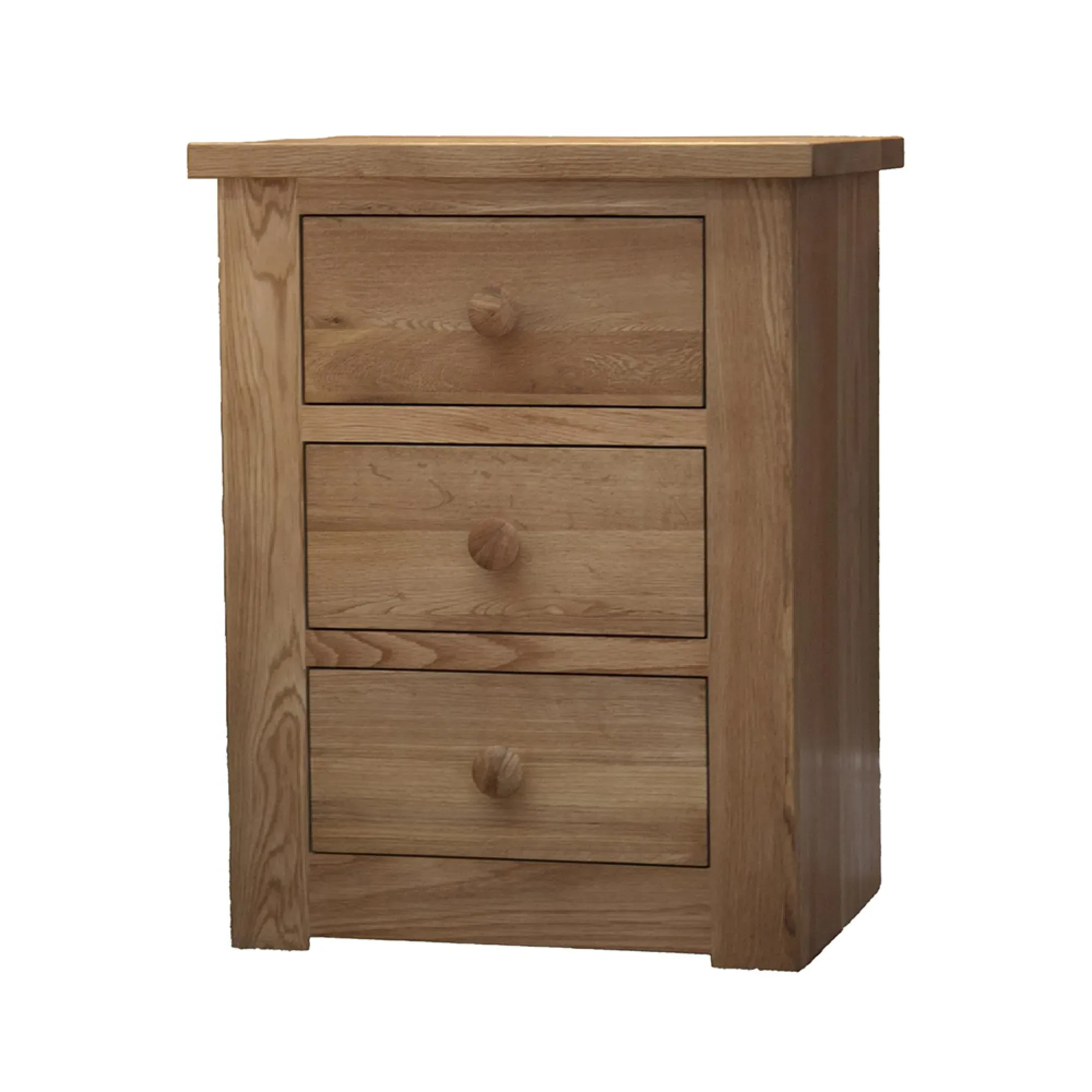 Oakley Oak Large Bedside Cabinet - Lacquered