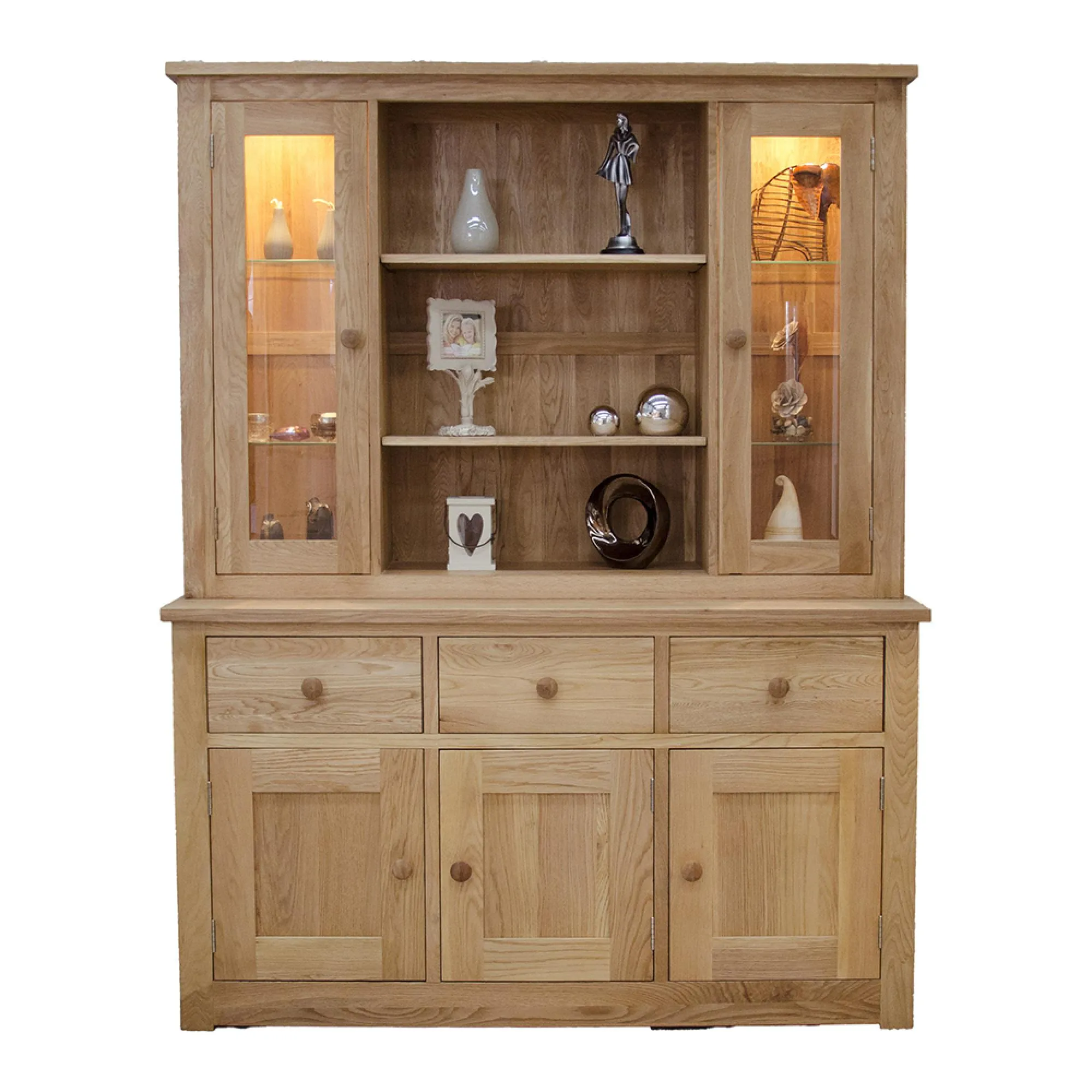 Oakley Oak Large Dresser - Lacquered