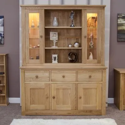 Oakley Oak Large Dresser - Lacquered