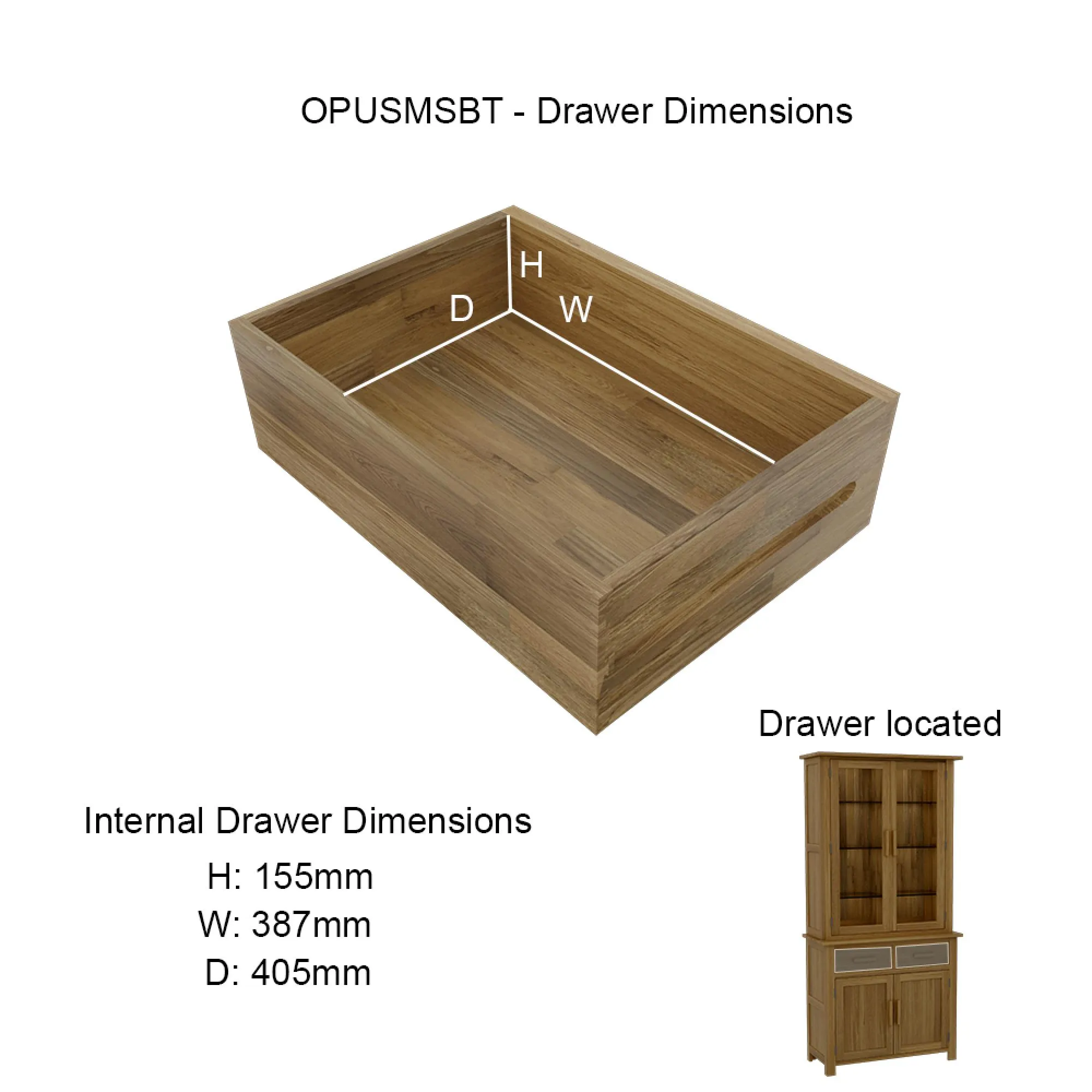 Opus Oak Medium Dresser - Lacquered