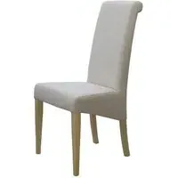Roma Dining Chair Set of 2 - Ivory, Fabric