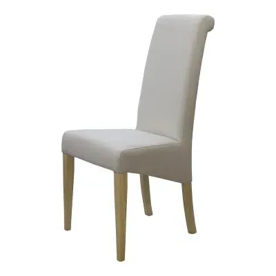 Roma Dining Chair Set of 2 - Ivory, Fabric
