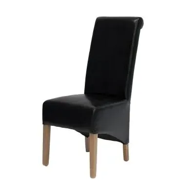 Ronald Dining Chair Set of 2 - Black, Bonded Leather image