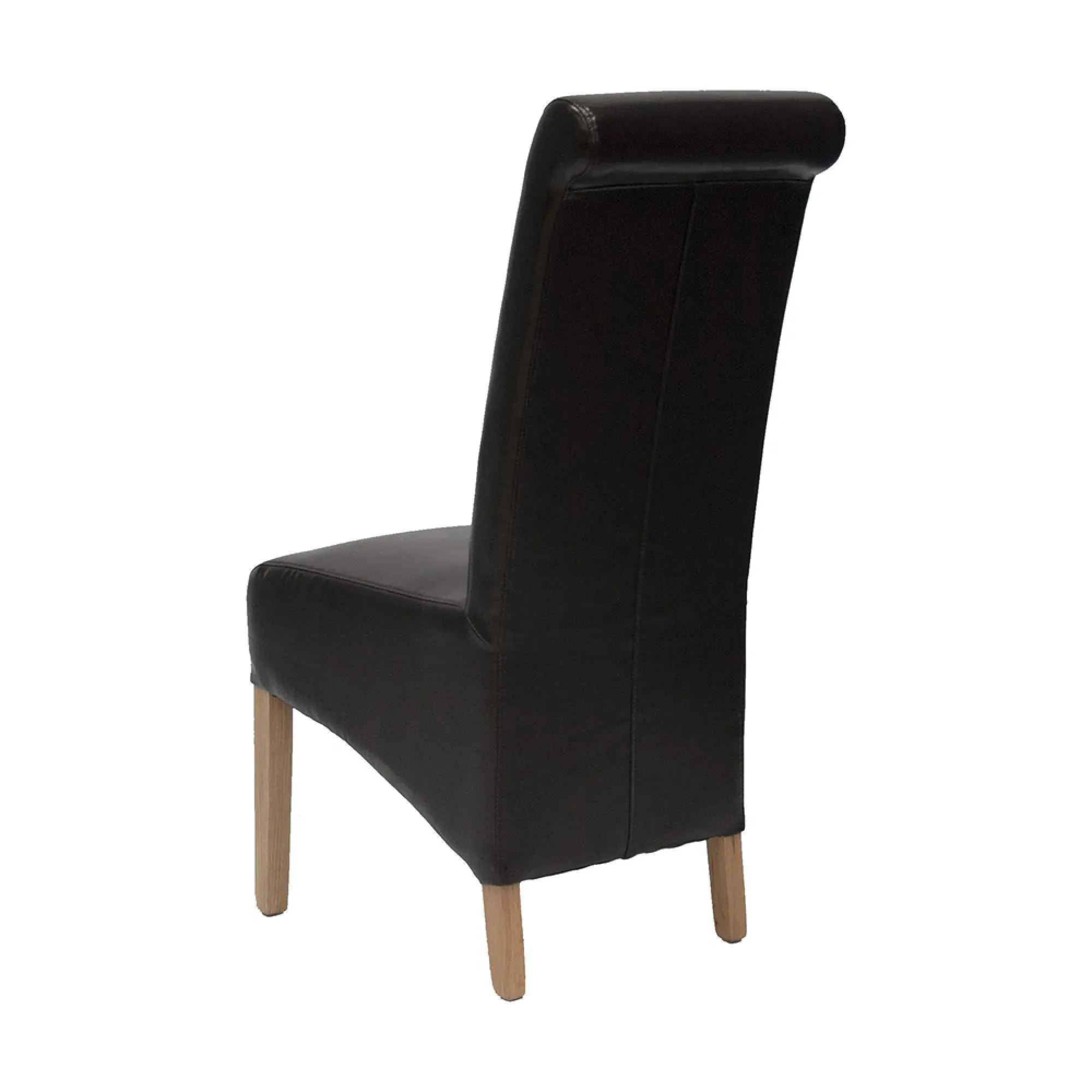 Ronald Dining Chair Set of 2 - Brown, Bonded Leather