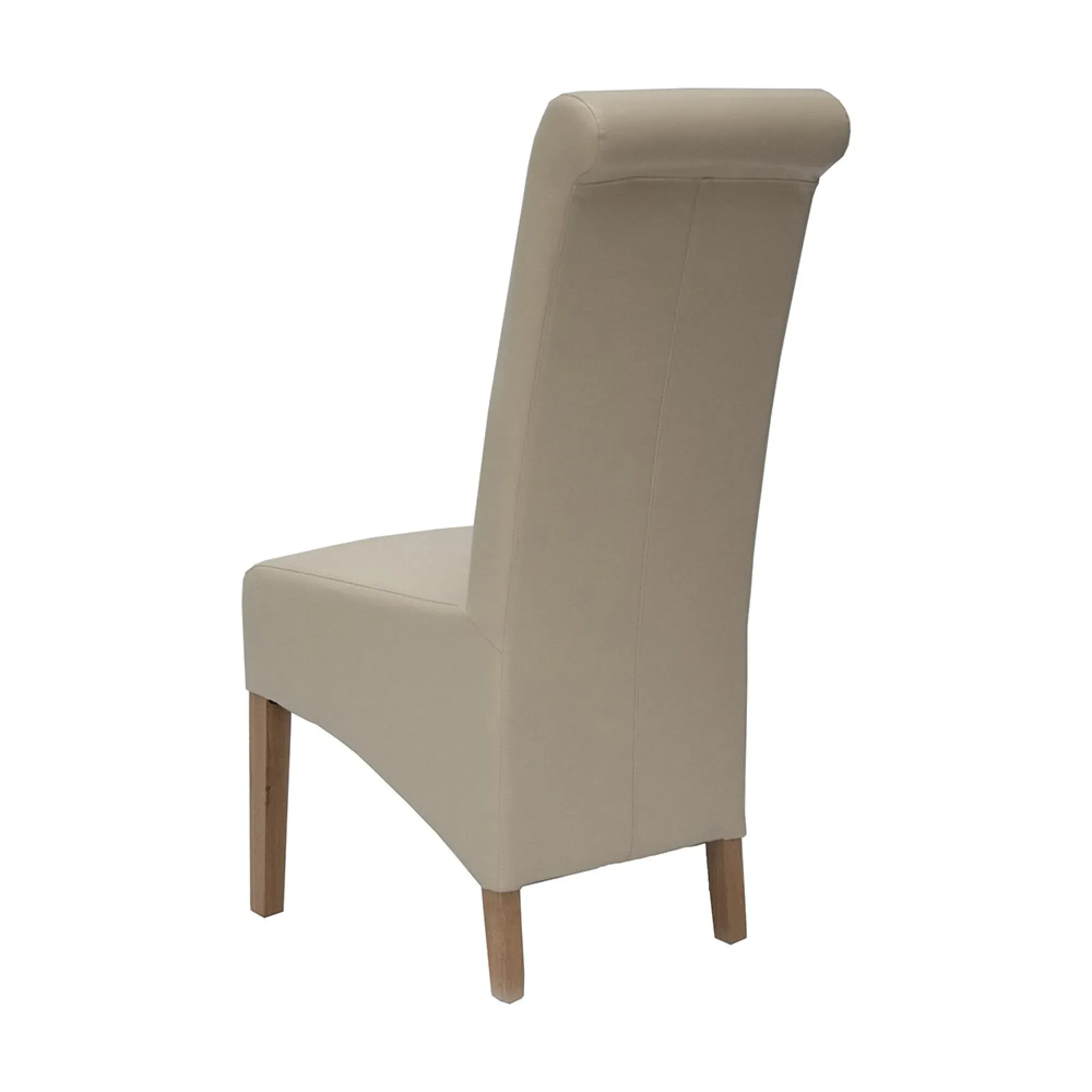 Ronald Dining Chair Set of 2 - Ivory, Bonded Leather