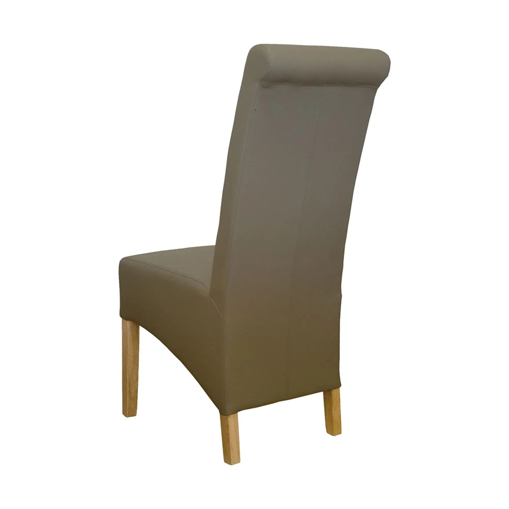 Ronald Dining Chair Set of 2 - Mushroom, Bonded Leather