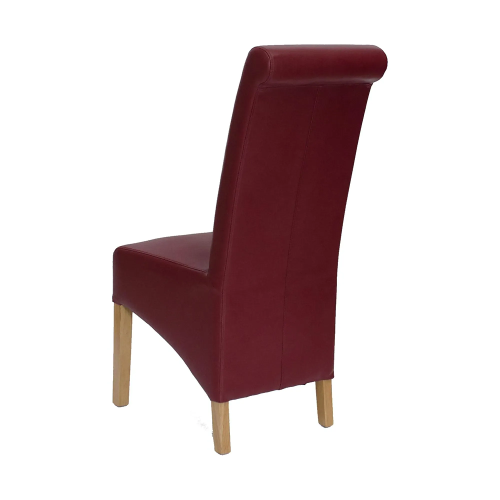 Ronald Dining Chair Set of 2 - Red, Bonded Leather