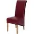 Ronald Dining Chair Set of 2 - Red, Bonded Leather