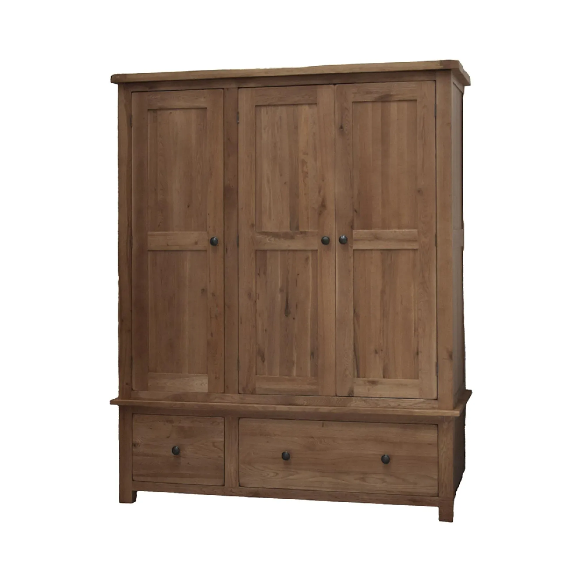 Rutland 3 Door 2 Drawer Wardrobe - Oak