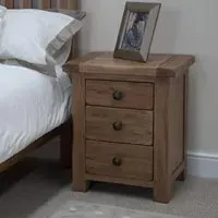 Rutland Bedside Cabinet - Lacquered, Oak