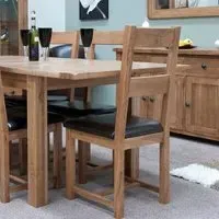 Rutland Dining Chair - Oak, Leather Seat