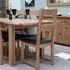 Rutland Dining Chair - Oak, Leather Seat