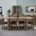 Rutland Extending Dining Set with 6 Chairs - Oak, Leather