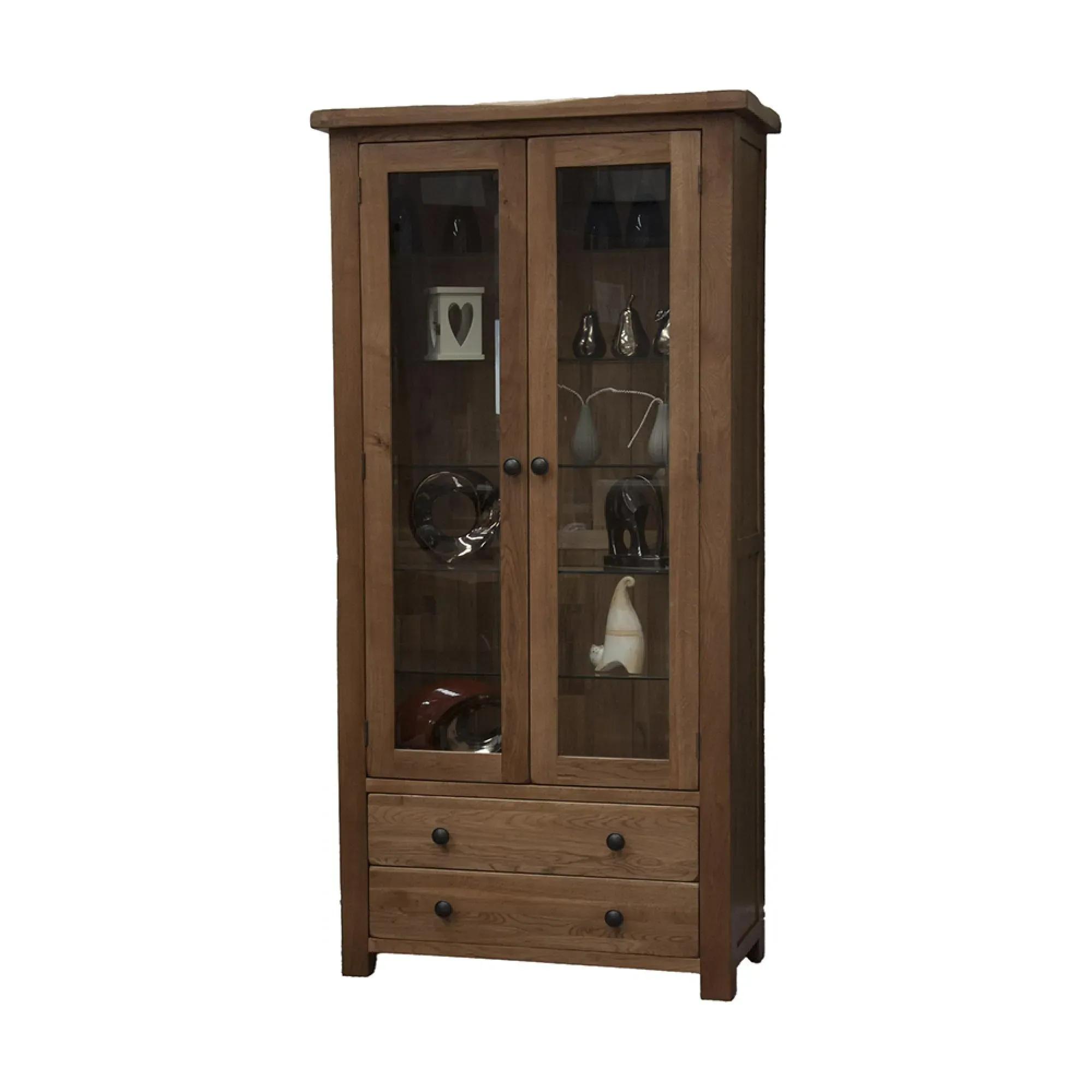 Rutland Glass Display Cabinet - Oak