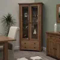 Rutland Glass Display Cabinet - Oak