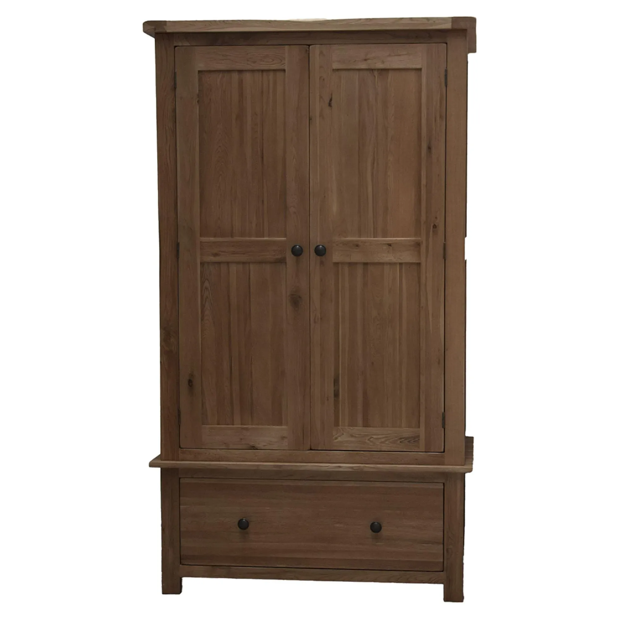 Rutland Oak 2 Door 1 Drawer Wardrobe - Oak
