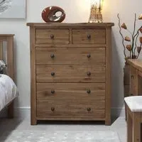 Rutland Oak 4+2 Drawer Chest - Lacquered
