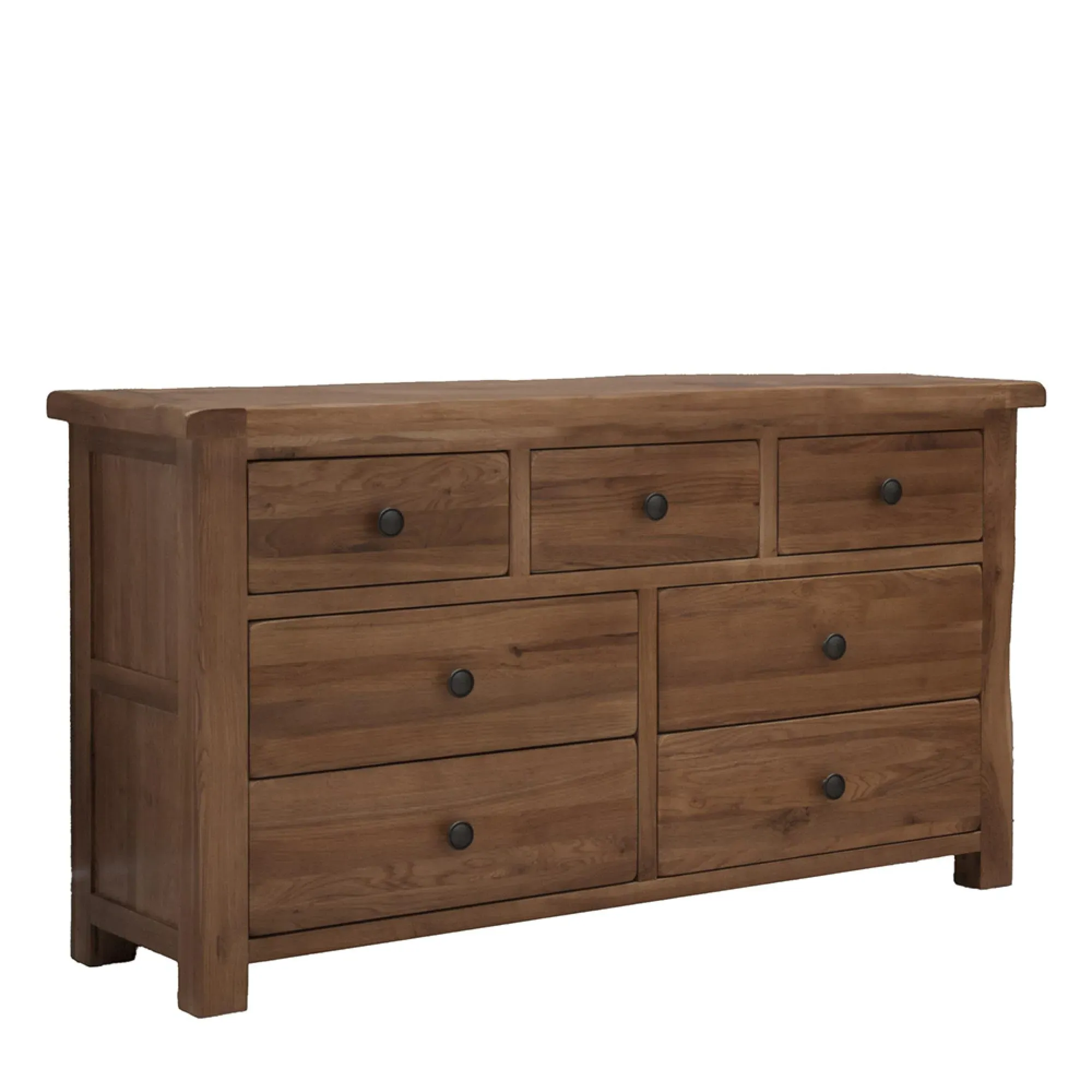 Rutland Oak 4+3 Multi Drawer Chest - Lacquered