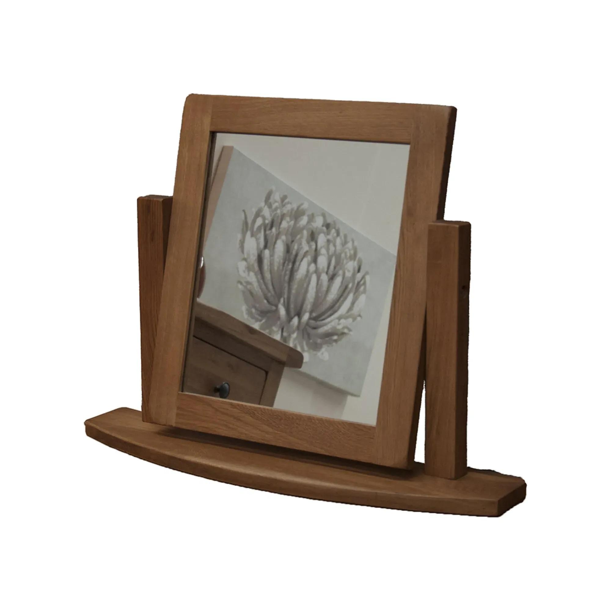 Rutland Oak Dressing Mirror - Lacquered