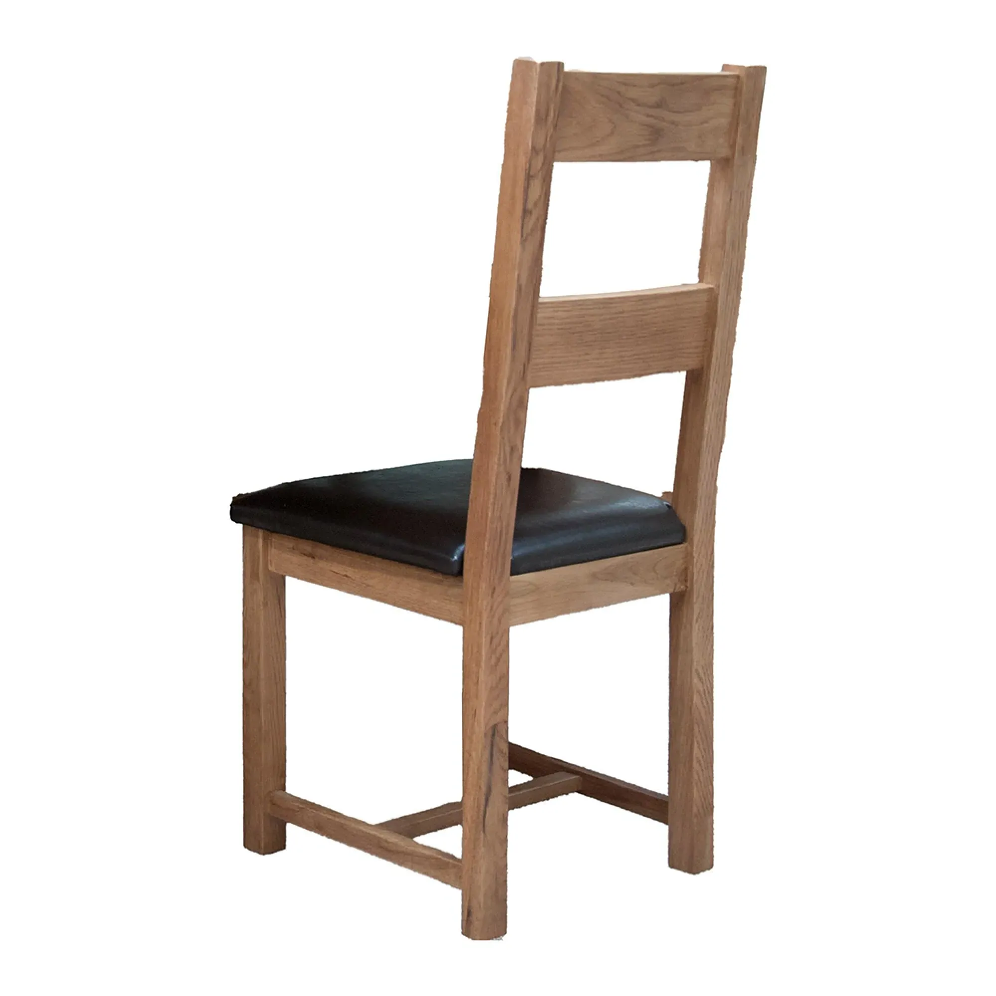 Rutland Oak Extendable Dining Set with 4 Leather Chairs