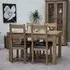 Rutland Oak Extendable Dining Set with 4 Leather Chairs