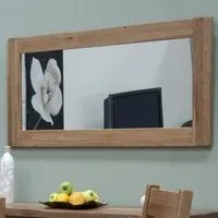 Rutland Oak Large Rectangular Wall Mirror - Lacquered