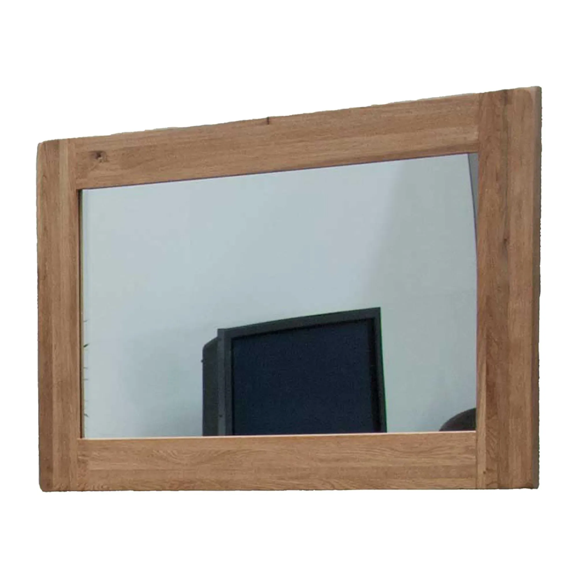Rutland Oak Rectangular Wall Mirror - Lacquered