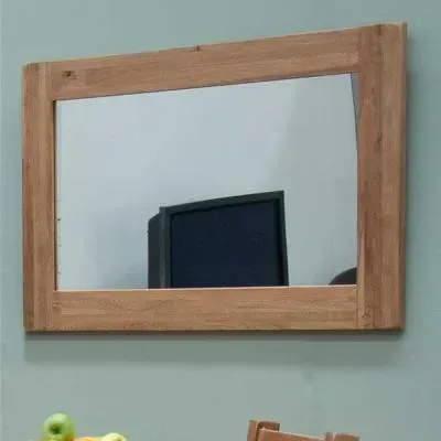 Rutland Oak Rectangular Wall Mirror - Lacquered image
