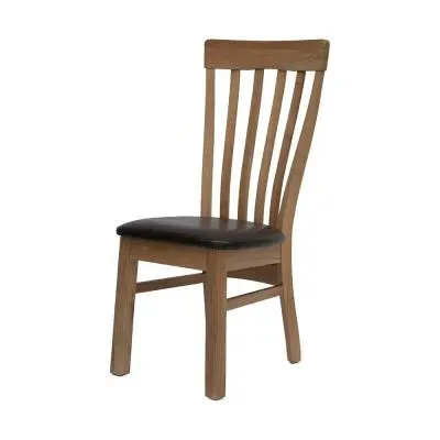 Samuel Dining Chair Set of 2 - Dark Brown, Oak image