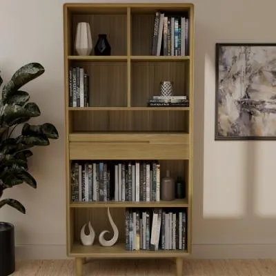 Scandic Oak Large Bookcase - Lacquered image