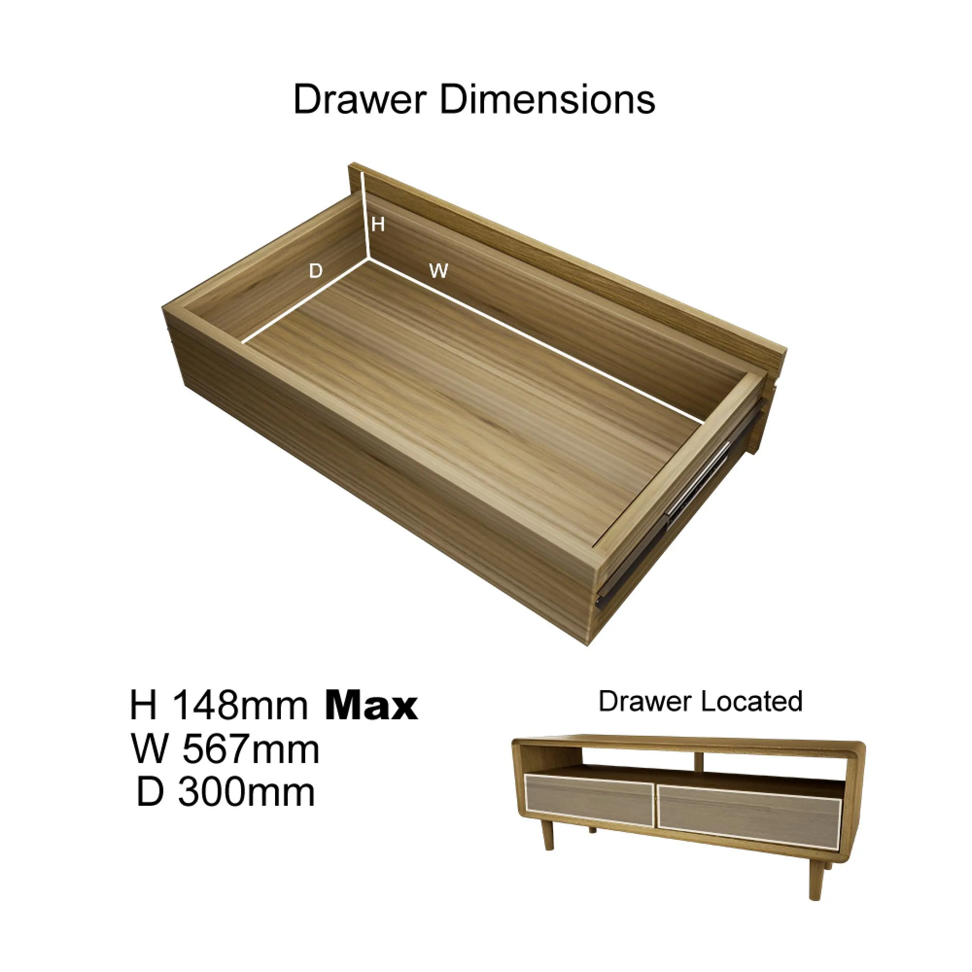 Scandic Oak Medium TV Unit - Lacquered